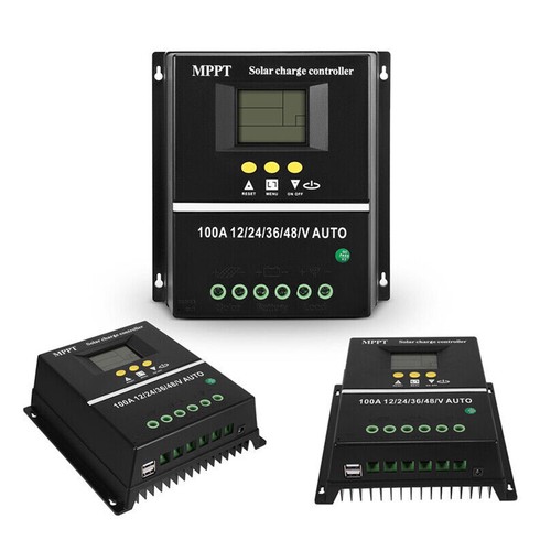 100A Solar Panel Charge Controller 12V 24V 36V 48V Regulator Auto Dual USB Mppt - Picture 10 of 12