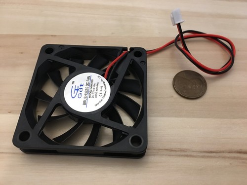2 pieces DC 12V Brushless Exhaust Fan 60mm 60x60x10 2pin 6010 Gdstime A11 - Picture 3 of 3