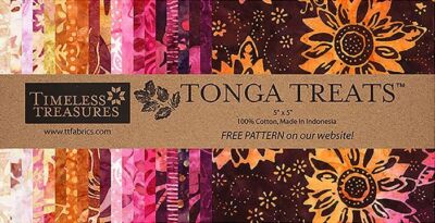 Timeless Treasures Tonga Treats - MERLOT - (42) 5'' Batik Fabric Squares