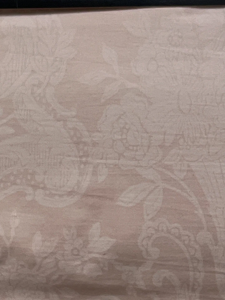 Vtg RALPH LAUREN Full Flat Sheet Avery Pale Rose Pink Floral Damask USA New NIP - Image 3 of 4