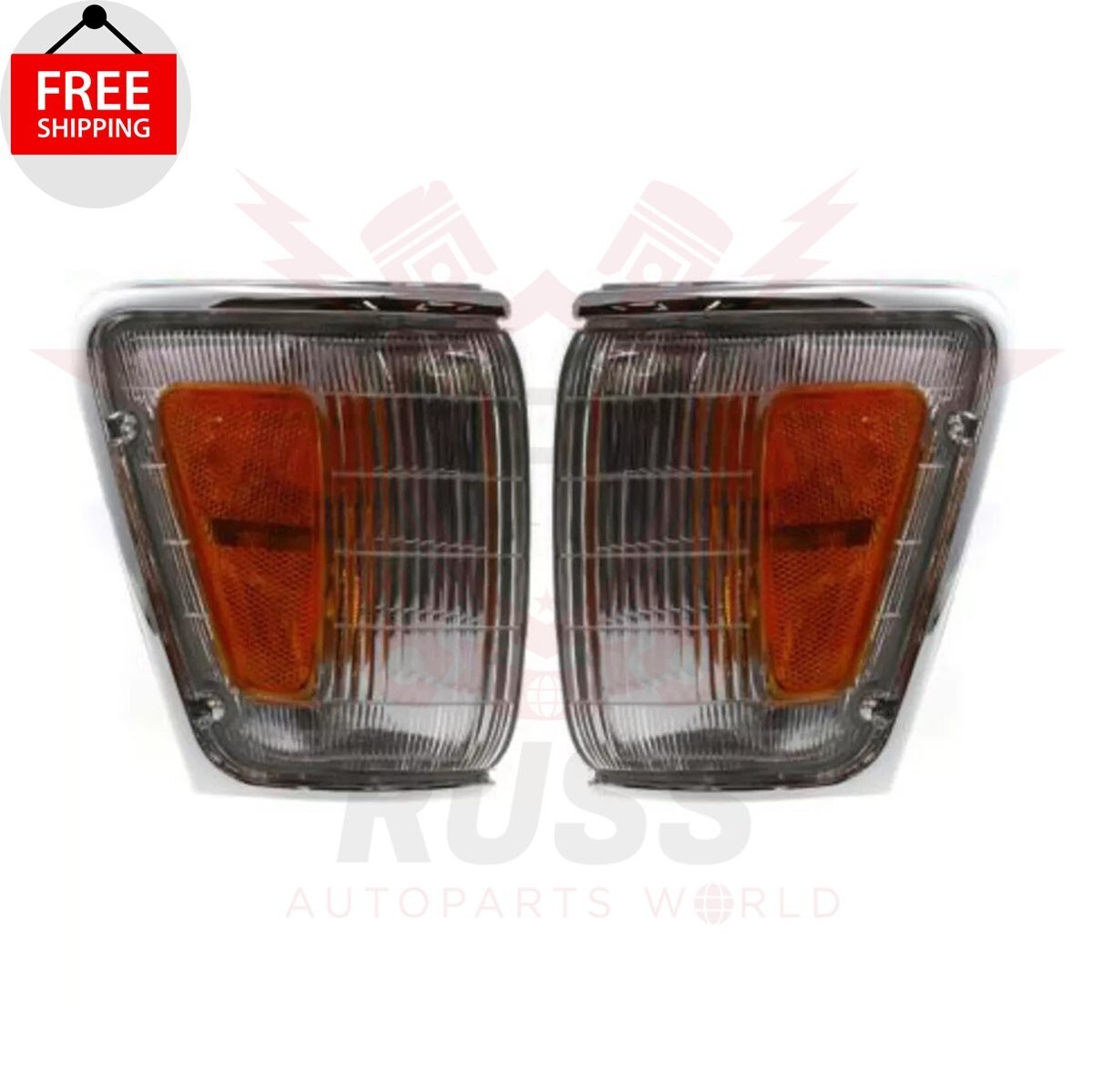 新品TO2521126 Corner Lamp Right Hand Compatible For Toyota Pickup 1989 1990 1991 Assembly With Chrome Trim Replaces OE 8161089179並行輸入 New Passenger Side Corner Lamp Assembly Fits 1997-1999 Toyota