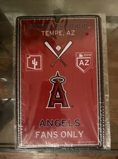 Los Angeles Angels Fan Parking Only Metal Sign Baseball Spring Training 10" NEW