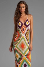 Handmade Crochet Long Dress Granny Square Cozy Maxi Summer Women Beach Wedding