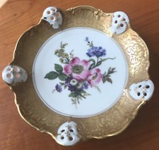 Rosenthal Group Classic Rose Germany Gold Schale mit Blumen 15,5 cm