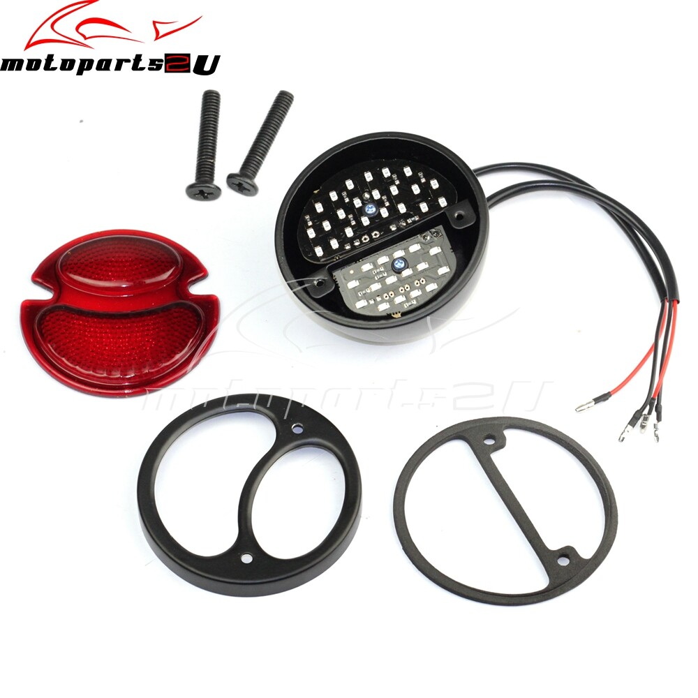Black Retro Custom Taillight Brake Light Old School For Harley