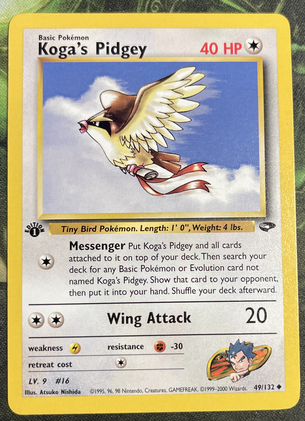 1st Edition Koga’s Pidgey 49/132 - Gym Challenge - Near Mint