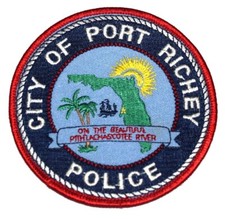 PORT RICHEY FLORIDA FL Sheriff Police Patch STATE SHAPE OUTLINE CITY STAR PALM