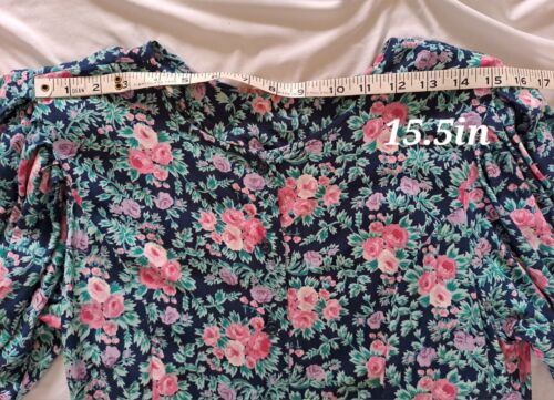 Nightingales vintage dress - floral print - rayon- cottagecore - Picture 8 of 16