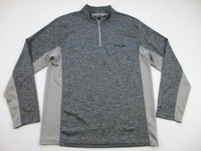 Mens Medium Huk Fishing 1/4 zip pullover performance gray