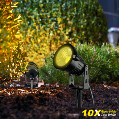 10x 12v 5w Spot Light Warm White/Cool White IP65 Waterproof Pathway Landscape