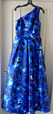 Carmen Marc Valvo Infusion One-Shoulder Ball Gown NWT Size 10