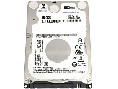 WD5000LUCT AV 500GB 5400RPM 16MB Cache (7mm) SATA 3.0Gb/s Internal 2.5inch No...