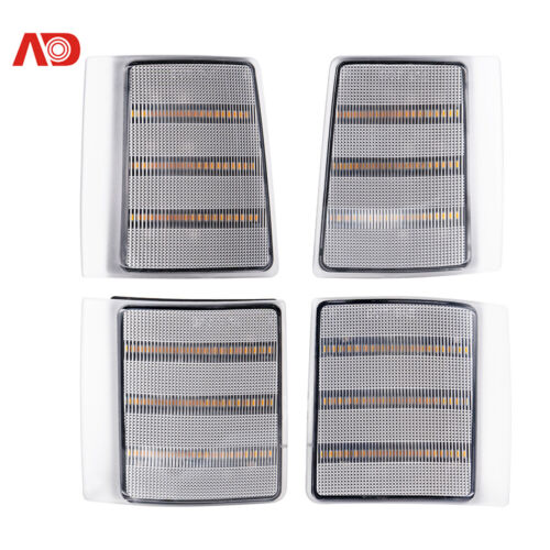4x LED Front Side Marker Turn Signal Light For 94-00 Chevy&GMC C/K Pickup Trucks - Picture 5 of 14