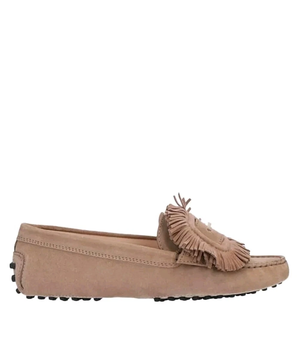 TOD’S Scarpe da guida mocassino scamosciate sabbia nuove con scatola AUTENTICHE TOD'S donna taglia 5 5