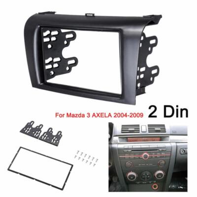 Radio Stereo Fascia Audio Panel Mount Dash Face Plate 2 Din For Mazda 3 AXELA