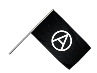 Stockflagge Stockfahne Anarchy Anarchie 60x90cm Fahne Flagge mit Stock