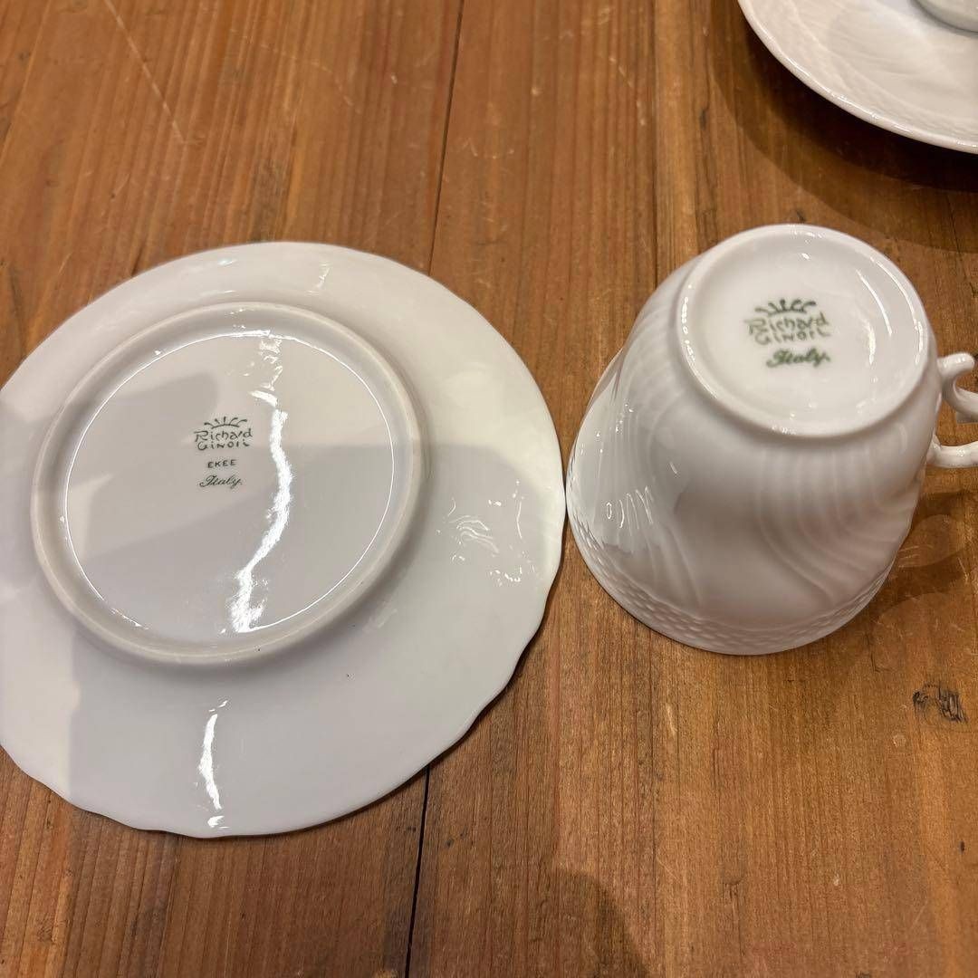 Richard Ginori Small Cup And Saucer Set Of 2 White Off-White Ivory From Japan thumbnail 6