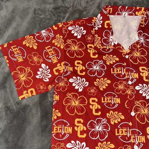 USC Trojans Legion Red Hawaiian Aloha Shirt Unisex Size M Southern California - Picture 7 of 15
