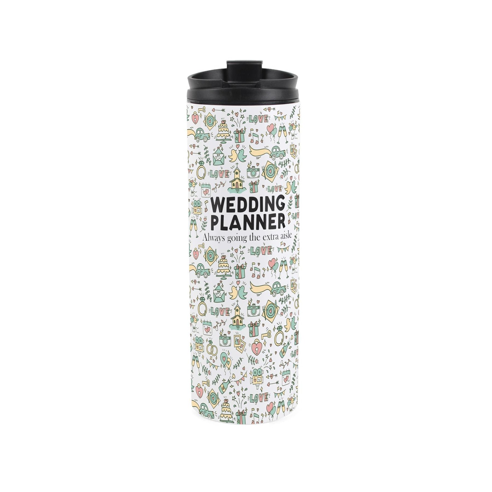 Wedding Planner Travel Flask - Reusable Stainless Steel Tumbler Novelty Gift