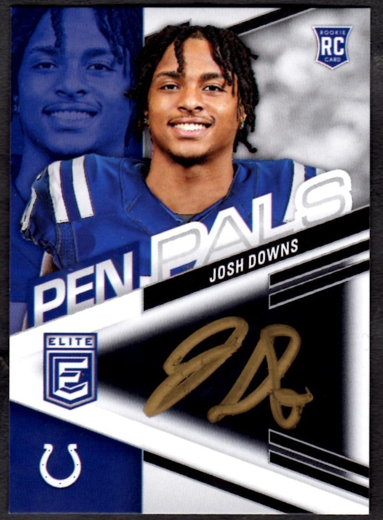 2023 Elite Pen Pals Black Gold Ink #12 Josh Downs AUTO #PPJDO
