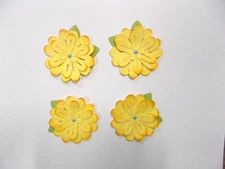 Flower blooms Design 3  Yellow    Die Cuts Card Making/scrapbooking