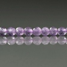 4mm Pink Amethyst Beads Faceted Round Natural Gemstone 15" Strand DIY Jewelry