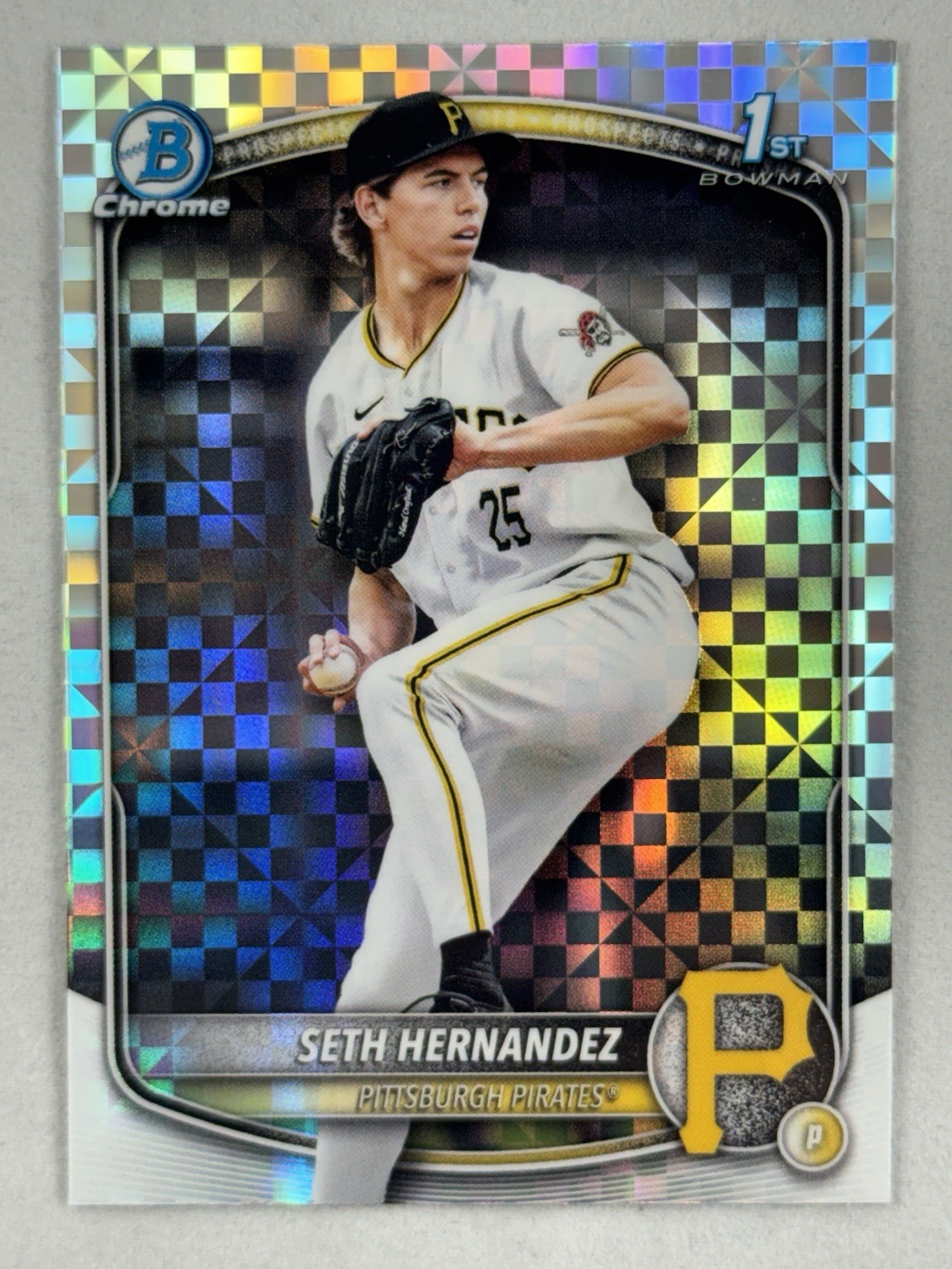 2025 Bowman Draft Seth Hernandez Chrome Refractor X-Fractor 1st #BDC-25 Pirates