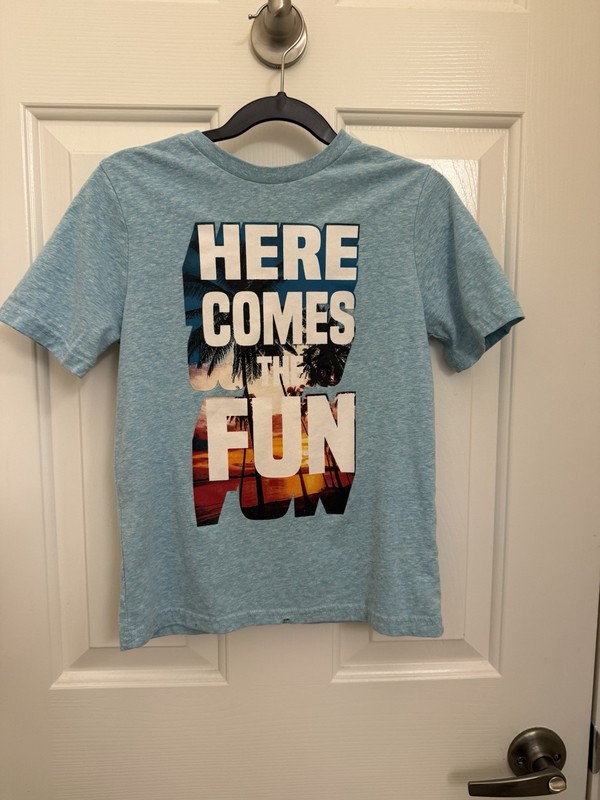 365Kids Boys Size 7 Blue Graphic Crewneck T-shirt
