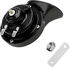 300DB Super Loud 12V Electric Snail Horn, Waterproof Durable Air Color: Black