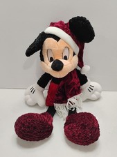 The Disney Store Mickey Mouse Christmas Holiday 17  Plush Toy