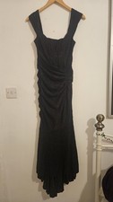Stunning Black Dress Size S Small Long Flowy Evening Ladies Womens Party Prom