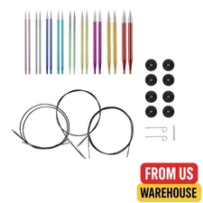 Options Aluminum Interchangeable Circular Knitting Needle Set (Prism)