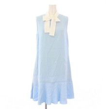 Red VALENTINO sleeveless dress knee length ribbon 40 light blue IR3VAFJ5IT9 Used