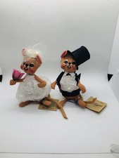 Annalee Mouse Mice Bride Groom 6 inch set 1994