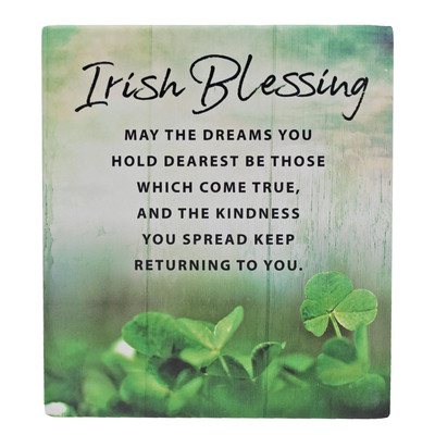 Porzellan-Fliese Deko Schild St Patrick's Day - Irischer Segensspruch