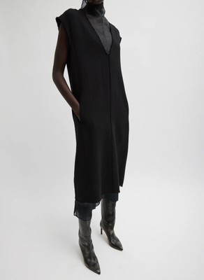 Tibi V-neck Dress With Sheer Lining Size 4