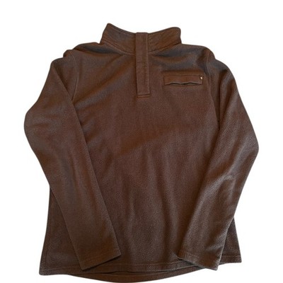 Free Fly Sweatshirt Mens Large Gray Fleece Performance Bamboo 1/4 Snap Pullover