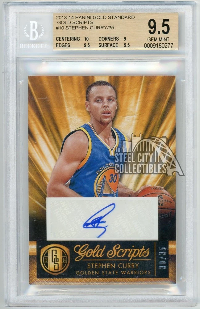 Stephen Curry 9 Graded Basketball Autographed Sports Trading Cards