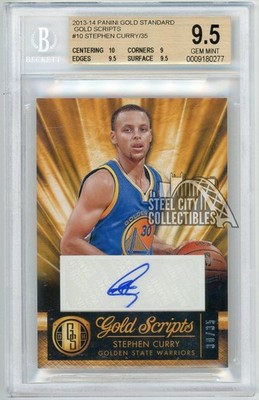 Stephen Curry 2013-14 Panini Gold Standard Auto Card #10 BGS 9.5 Auto 9 30/35