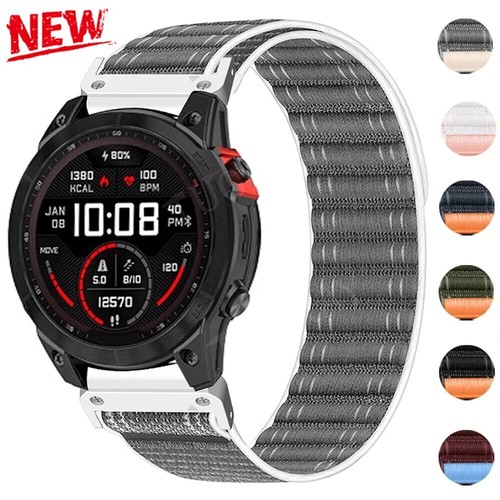 Quickfit Sport Nylon Loop Armband für Garmin Fenix 8 E 7 7X Pro 6X 5 5X 3HR EPIX - Bild 1 von 40