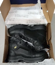 Rockport Works Men's Black Safety Boot Composite Safety Toe Met. Guard Size 10.5