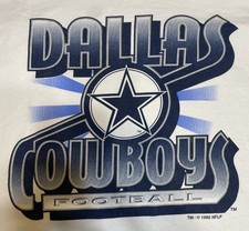 Vintage Dallas Cowboys 1995 White Throwback Logo T-Shirt Delta Brand Adult XL