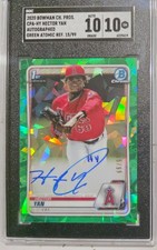 2020 Bowman Chrome Prospects CPA-HY Hector Yan autograph green atomic 15/99 1st
