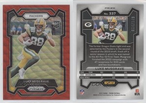 2023 Panini Prizm Rookies Red Wave Prizm /149 Luke Musgrave #337 Rookie RC
