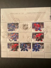 Stamps Canada used 2013 - 63 cent Player and Fans sheet of seven stamps