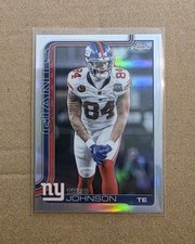 Theo Johnson Refractor 2025 Topps Chrome Football #233 Giants