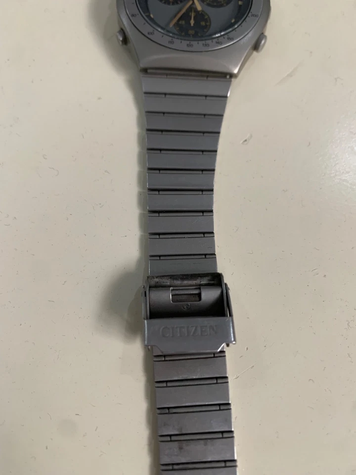 Alarma cronógrafo titanio vintage Citizen 3531-351258TA muy rara Foto 4 de 4