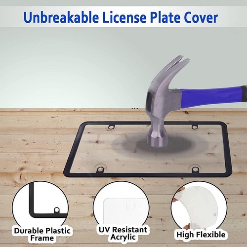 Universal License Plate Frames 2 Pack, Stainless Steel Holders for US Cars - Bild 14 von 21