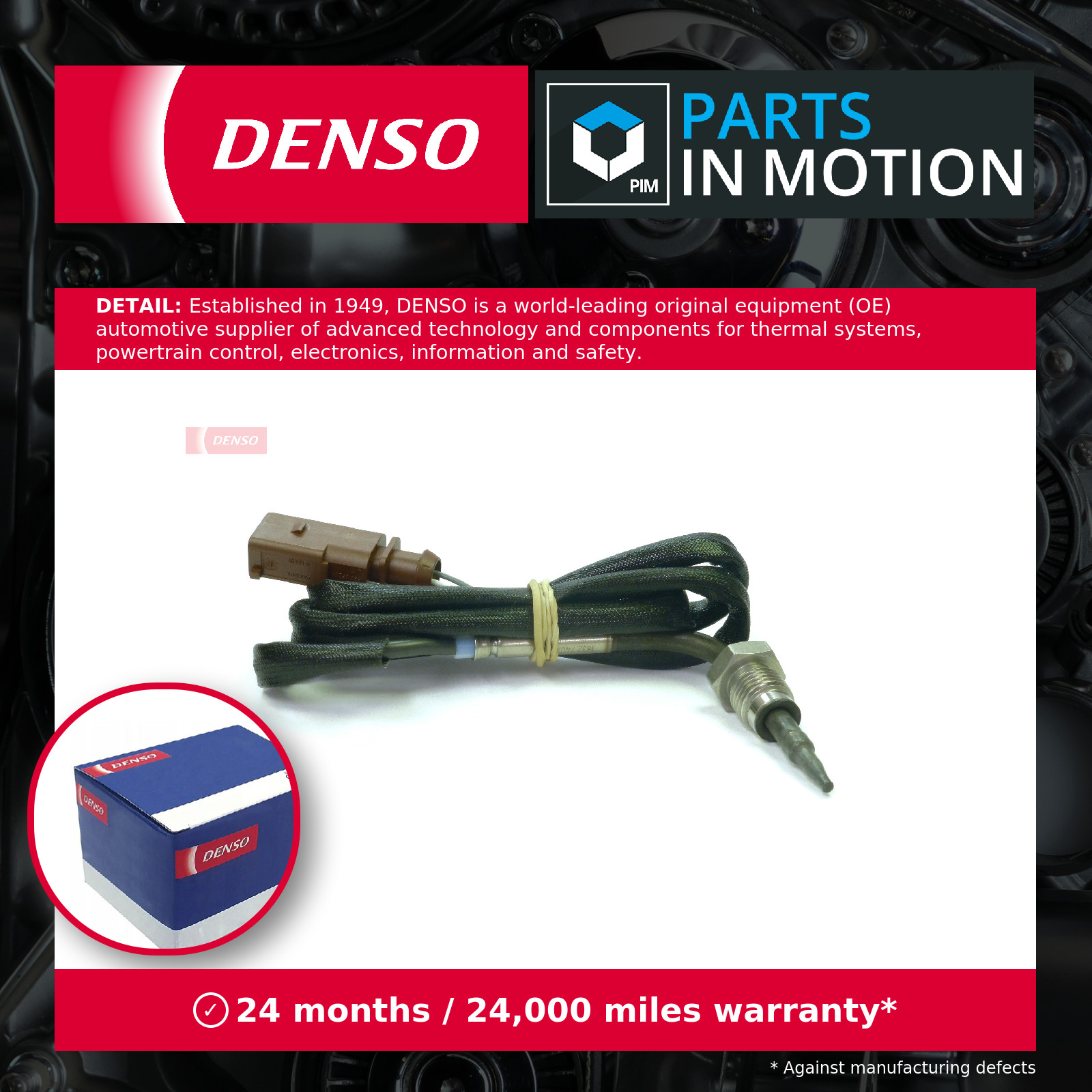 DENSO DET-2016 Exhaust Gas Temperature Sensor Fits Seat Arona Ateca Skoda VW - Image 3