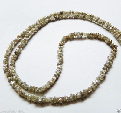 20,16 ct seltene natürliche braune Rohdiamantperlen 16 '' STRANDS NR $ 565